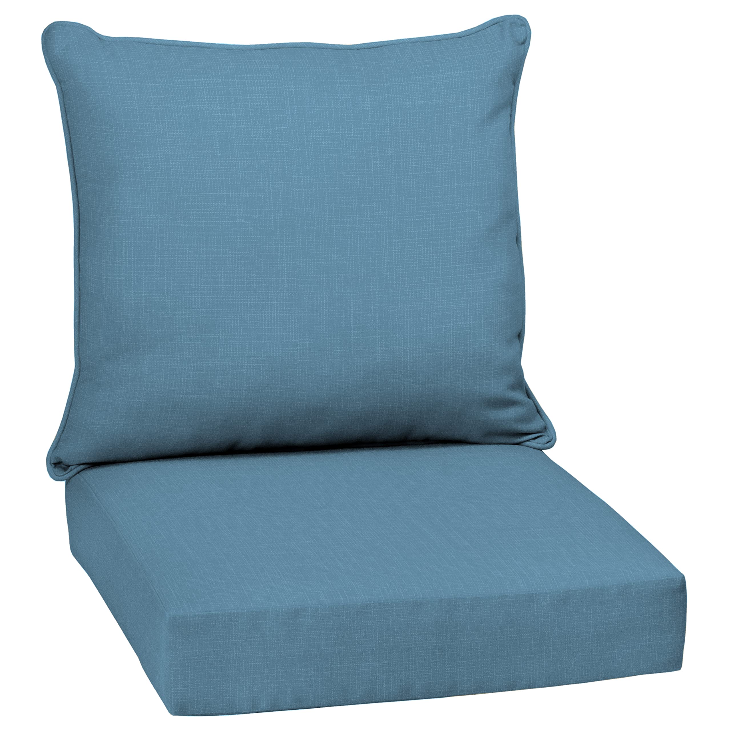 Arden Selections Outdoor Deep Seat Set, 24 X 24, Rain-Proof, Fade Resistant, Deep Seat Bottom And Back Cushion 24 X 24, French B