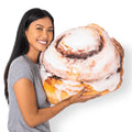 Much Comfort 22' 3D Gooey Cinnamon Bun Throw Pillow - Made With Super Soft & Ultra Premium Fabric - Cute, Comfortable, Plush, S