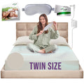 Earth Grounding Fitted Sheet Twin Size With 12% Silver Fiber & 4% Silk & 84% Organic Cotton - Beige - Soft Earth Grounding Well