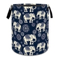 MIEPOS Retro Elephant Mandala Laundry Basket,Boho Dirty Clothes Hamper,Ethnic Animal Storage Bin Gifts,Foldable Waterproof Oxfor