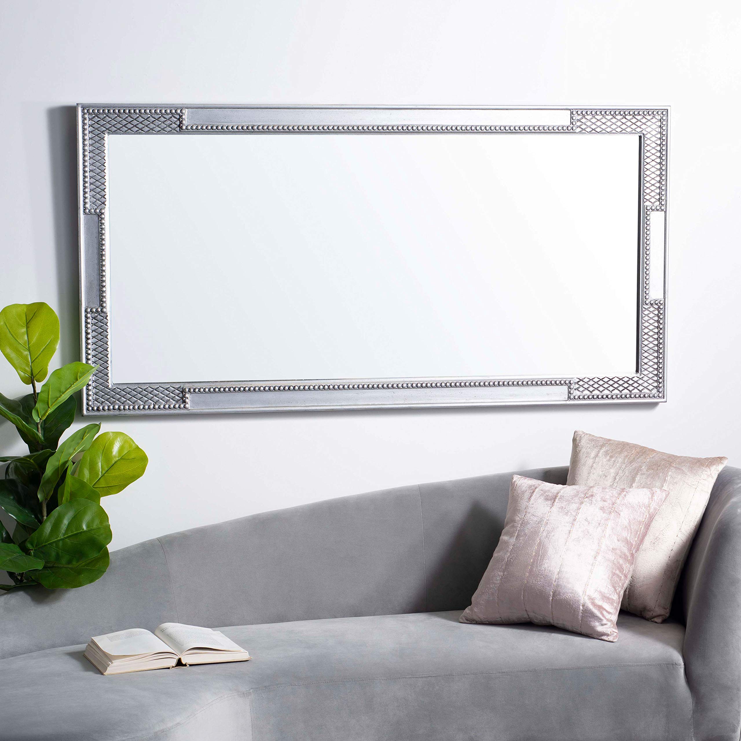 Safavieh Home Collection Lerson 30 x 60-inch Silver Rectangular Decorative Mirror