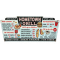 Hometown Grill Menu Metal Wall Decor - Large Distressed Menu Sign for Kitchen or Dining Room