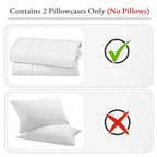 California Design Den King Size Pillowcase Set - 400 Thread Count, 100% Cotton Sateen, Luxury Set Of 2 Pillow Covers, Breathable, Cooling, Soft For Comfortable Quality Sleep - Creamy White