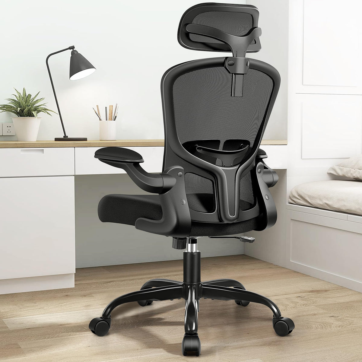 FelixKing Office Chair Ergonomic Desk Chair with Headrest, High Back Computer Chair with Adjustable Lumbar Support and Wheels,Ex