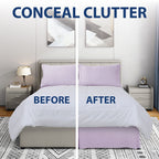 Cathay Home Double Brushed Microfiber Pleated Easy Fit Bed Skirt, Ultra Soft, Fade And Wrinkle Resistant - Lavender, Twin