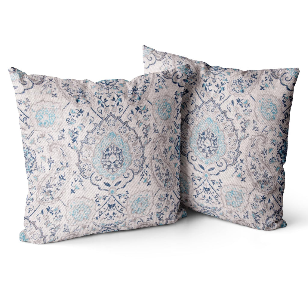 Snycler Boho Throw Pillow Covers 18X18 Inch Set Of 2 Terracotta Rust Blue Colored Throw Pillows Double Sided Boho Home Soft Deco