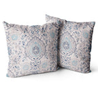 Snycler Boho Throw Pillow Covers 20X20 Inch Set Of 2 Terracotta Rust Blue Colored Throw Pillows Double Sided Boho Home Soft Deco
