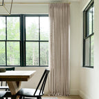 Twopages Linen Pinch Pleated Drape For Apartment, Burlywood Room Darkening Light Filtering Double Layer Lined Curtain Window Tre