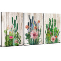 Cactus Decor Boho Bathroom Southwestern Wall Decor for Living Room Mexican Pictures Green Plant Canvas Art Bedroom Kitchen Home 