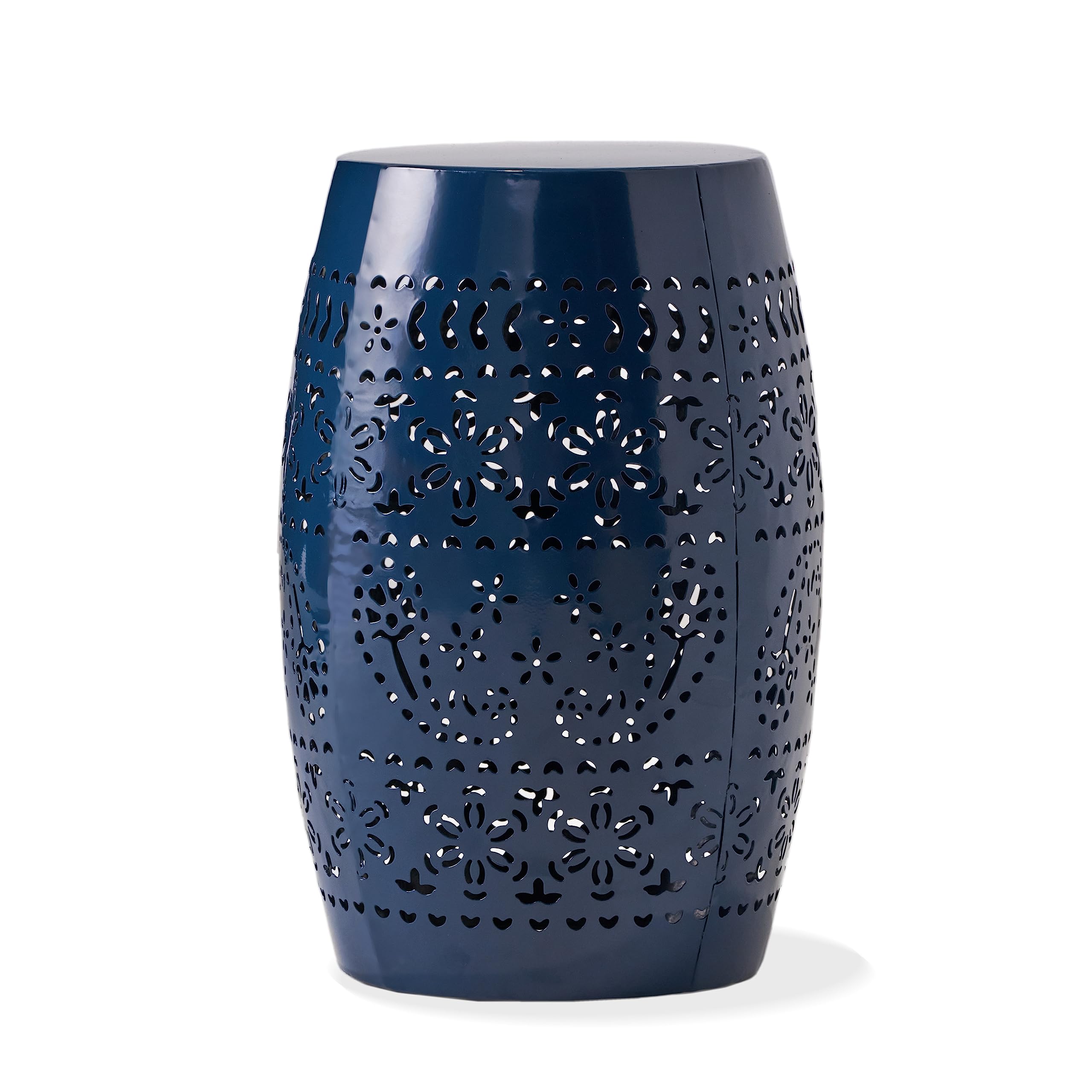Christopher Knight Home Ruby Outdoor 12 Iron Side Table, Dark Blue