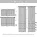 Donren 30 Inch Length Curtain Tiers For Loft - Light Gray Blackout Short Length Curtains For Bathroom(52 Inches Wide,2 Panels)