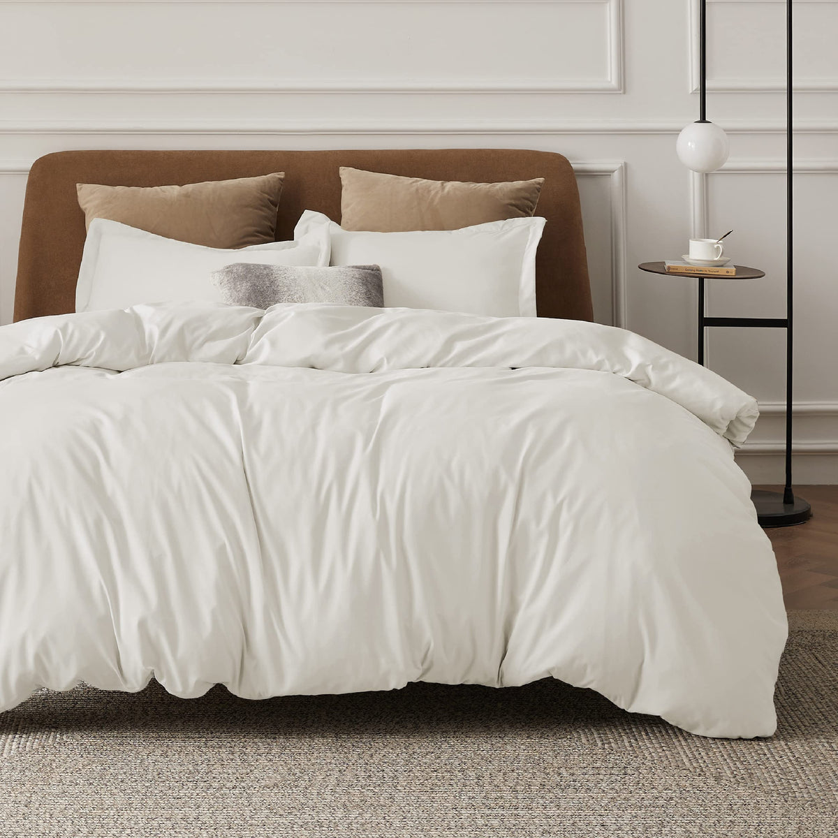 Bedsure Ivory Duvet Cover Full Size - Soft Double Brushed Duvet Cover For Kids With Zipper Closure, 3 Pieces, Includes 1 Duvet C