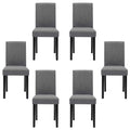 Set Of 6 Chairs For Dining Room Mid Century Modern Fabric Upholstered Living Chairs