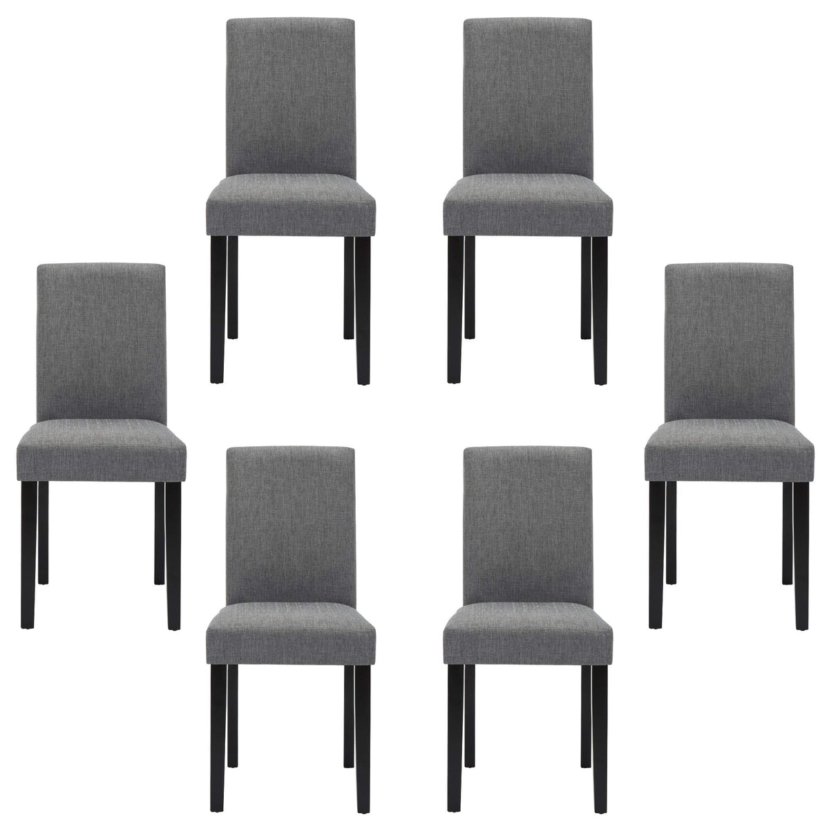 Set Of 6 Chairs For Dining Room Mid Century Modern Fabric Upholstered Living Chairs