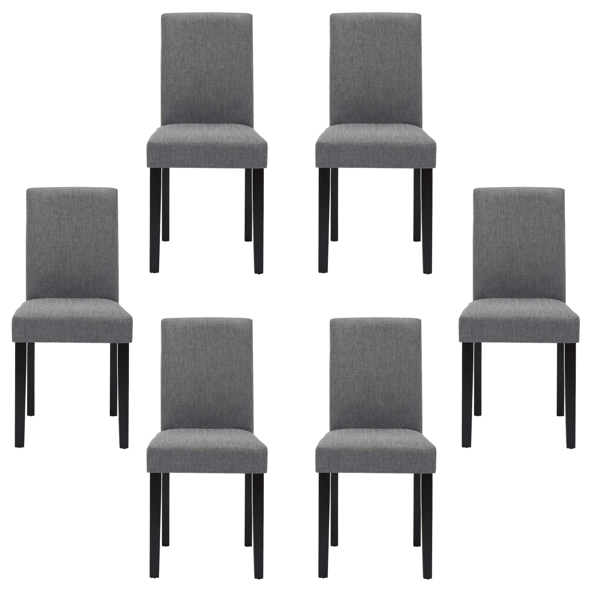 Set Of 6 Chairs For Dining Room Mid Century Modern Fabric Upholstered Living Chairs