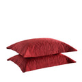 Marcielo 2-Piece Embroidered Pillow Shams, King Decorative Microfiber Pillow Shams Set, King Size (Red)