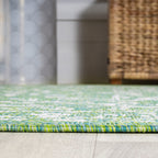 Jonathan Y Smb104F-210 Malta Bohemian Medallion Textured Weave Indoor Outdoor Area Rug, Coastal,Traditional,Transitional Easy Clean,Bedroom,Kitchen,Backyard,Patio, Non-Shed, Cream/Green, 2 X 10