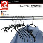 Mawa Reston Lloyd Silhouette Ultra-Thin Series, Non-Slip Space Saving Shirt Hanger, Style 42/Ft, Pack Of 20, Black, 20 Count
