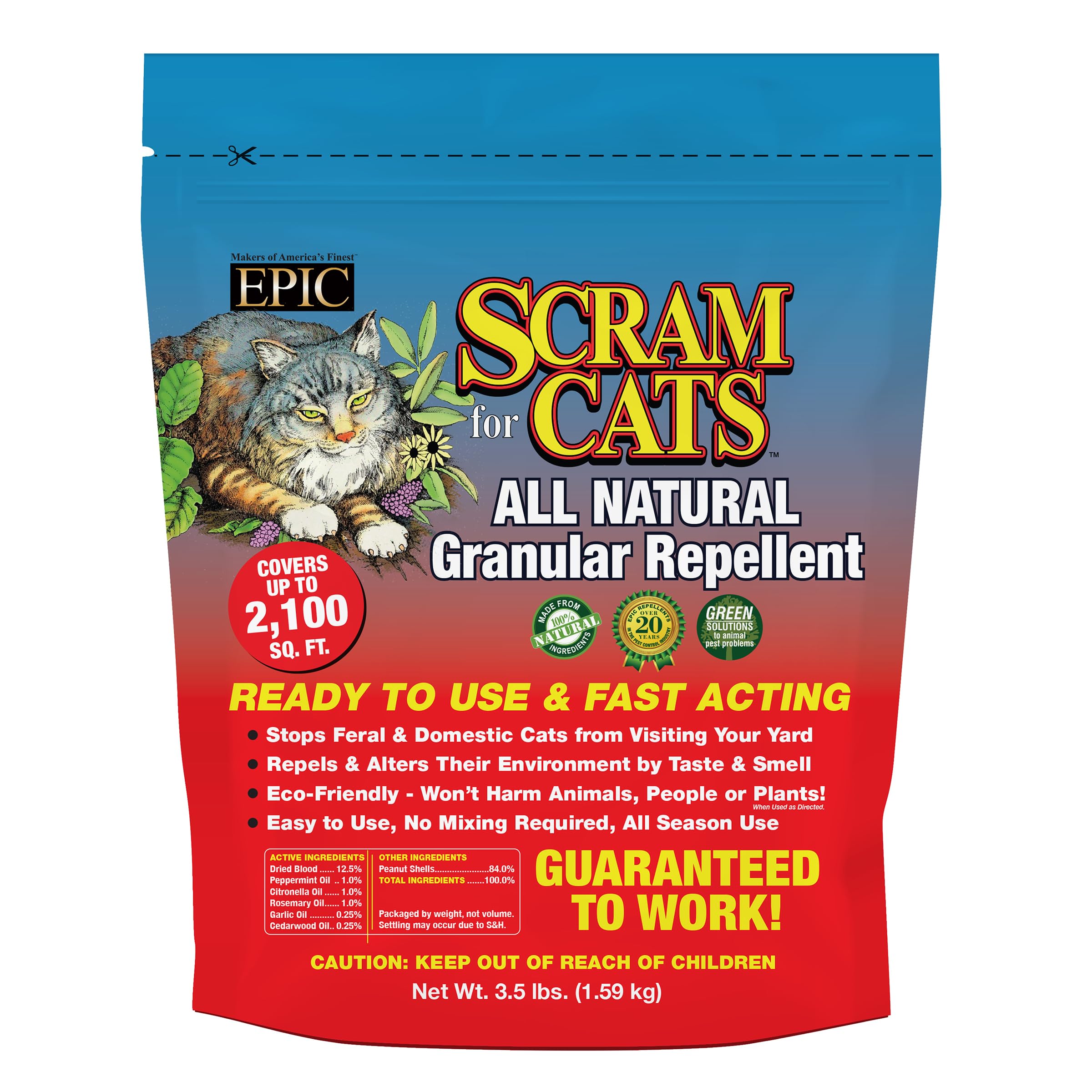 Enviro Pro 15003 Scram For Cats Shaker Bag, 3.5 Pounds