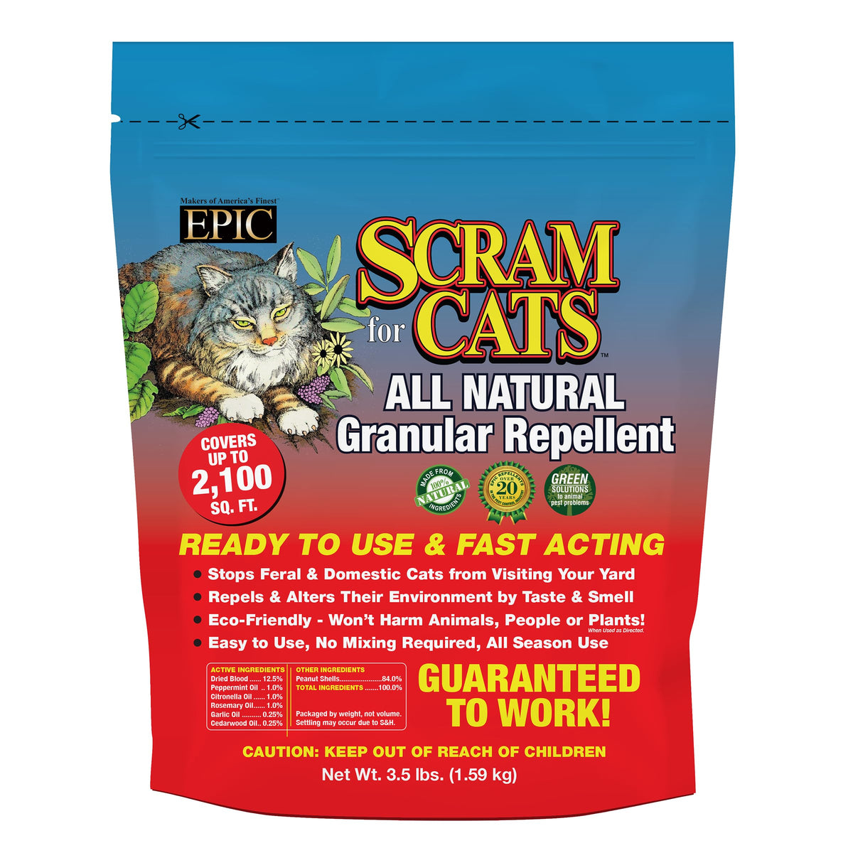 Enviro Pro 15003 Scram For Cats Shaker Bag, 3.5 Pounds