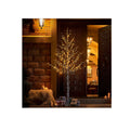 Hairui Lighted Birch Tree 8FT 240 Warm White Lights, White Twig Tree with Lights for Wedding Party Christmas Decoration Indoor O