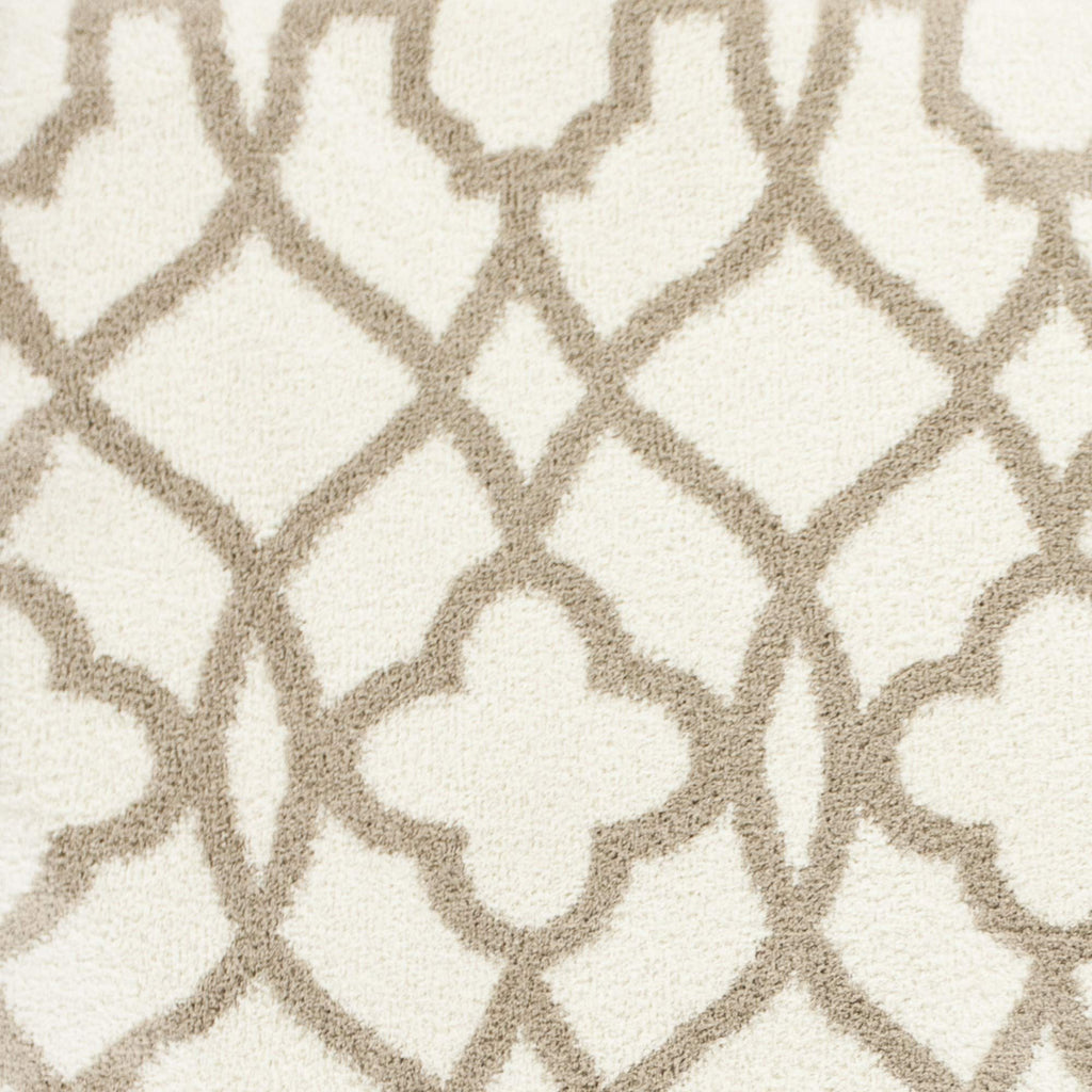 HomeRoots Decor 3'3' x 5'3' Microfiber Ivory/Beige Area Rug