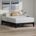 Serene Farmhouse Style Full Wood Bed Frame - Black