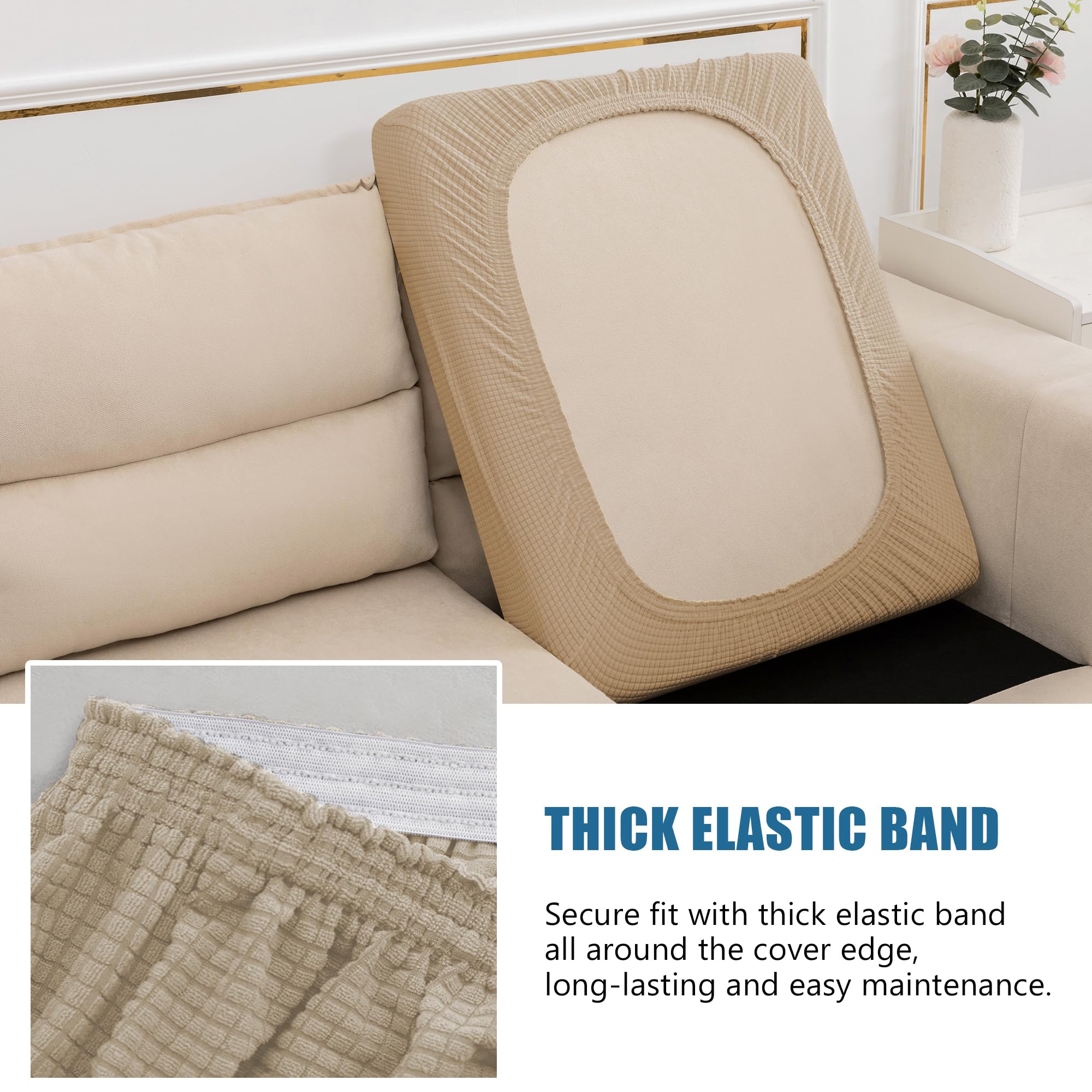 Nc Home Water Resistance Sofa Seat Cushion Covers Rv Couch Covers Stretch Furniture Protector For Dogs, Chindren (Sofa Cushion,