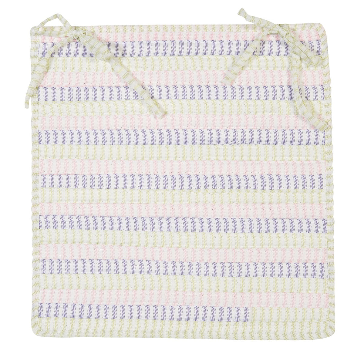 Ticking Stripe Rect TK78 Chair Pad, 15 by 15-Inch, Dreamland, 4-Pack