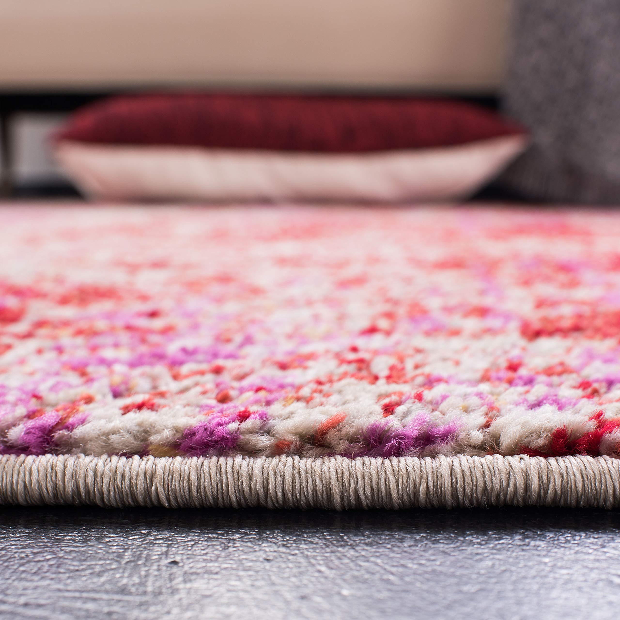 Safavieh Adirondack Collection Accent Rug - 3' X 5', Red & Gold, Modern Abstract Design, Non-Shedding & Easy Care, Ideal For Hig