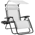 Best Choice Products Folding Zero Gravity Outdoor Recliner Patio Lounge Chair w/Adjustable Canopy Shade, Headrest, Side Accessor