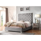 Wallace & Bay James Upholstered Bed, Queen, Gray