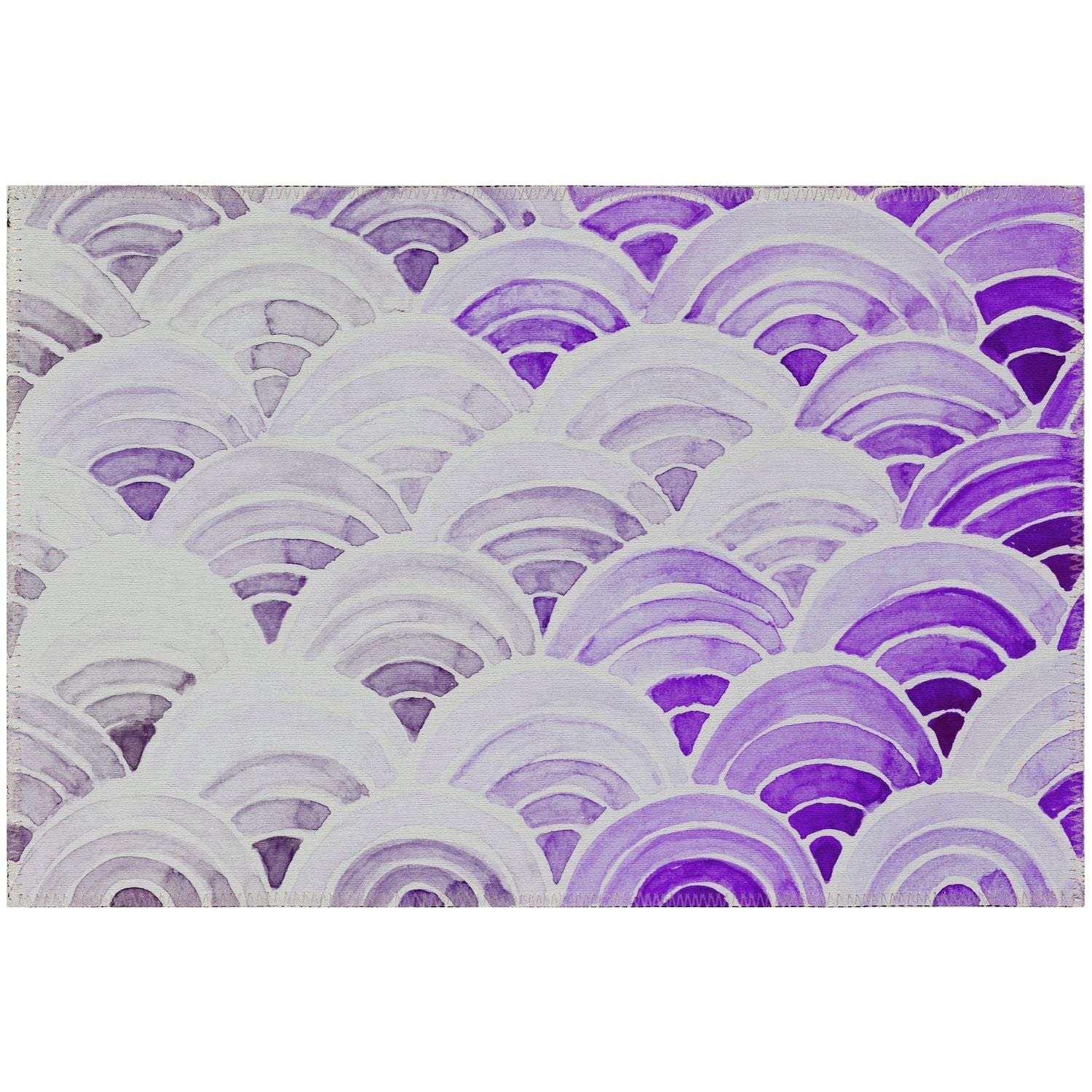 Seabreeze Sz5 Purple Coastal Rug Rectangle 5' X 7 ' 6"