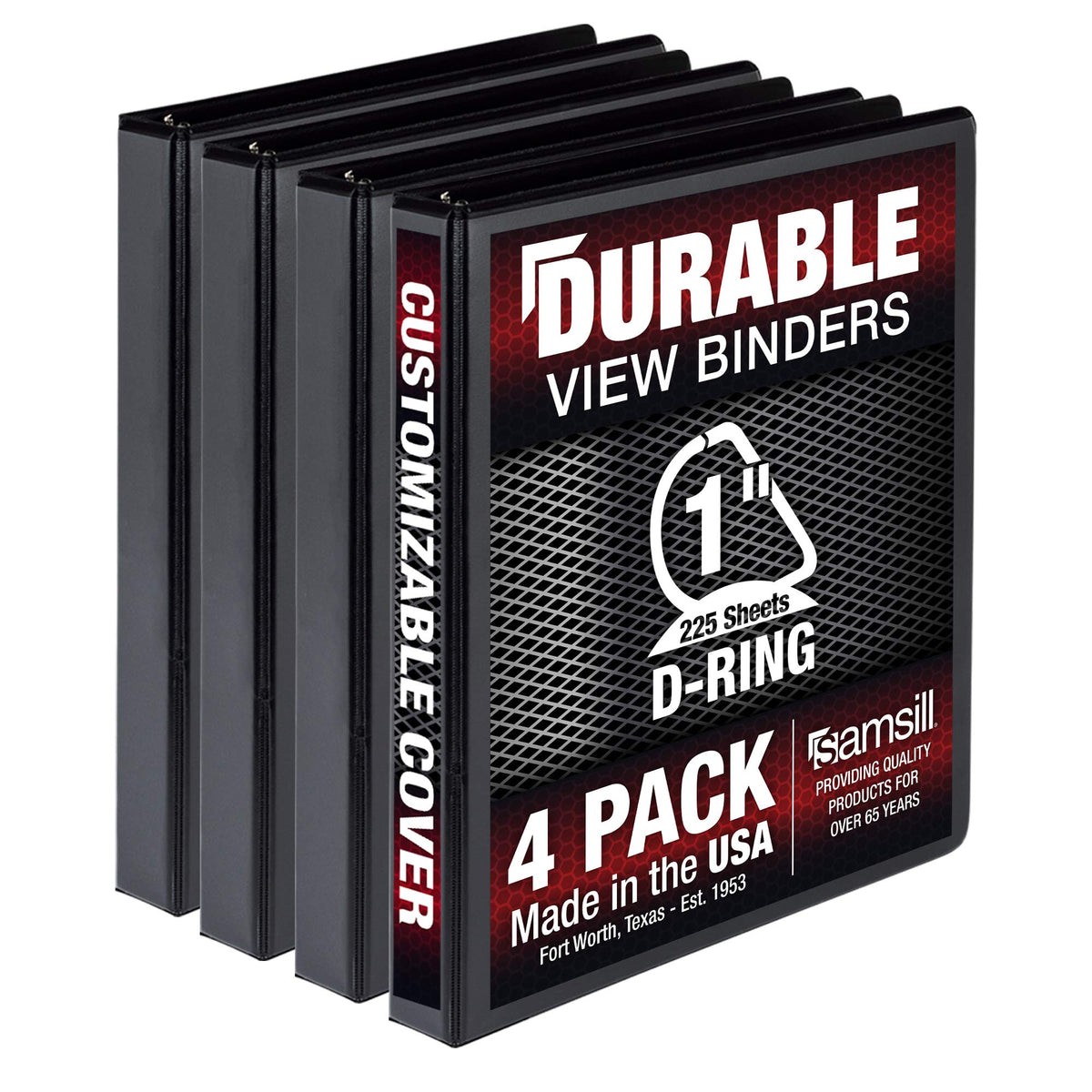 Durable 1' View D Ring Black