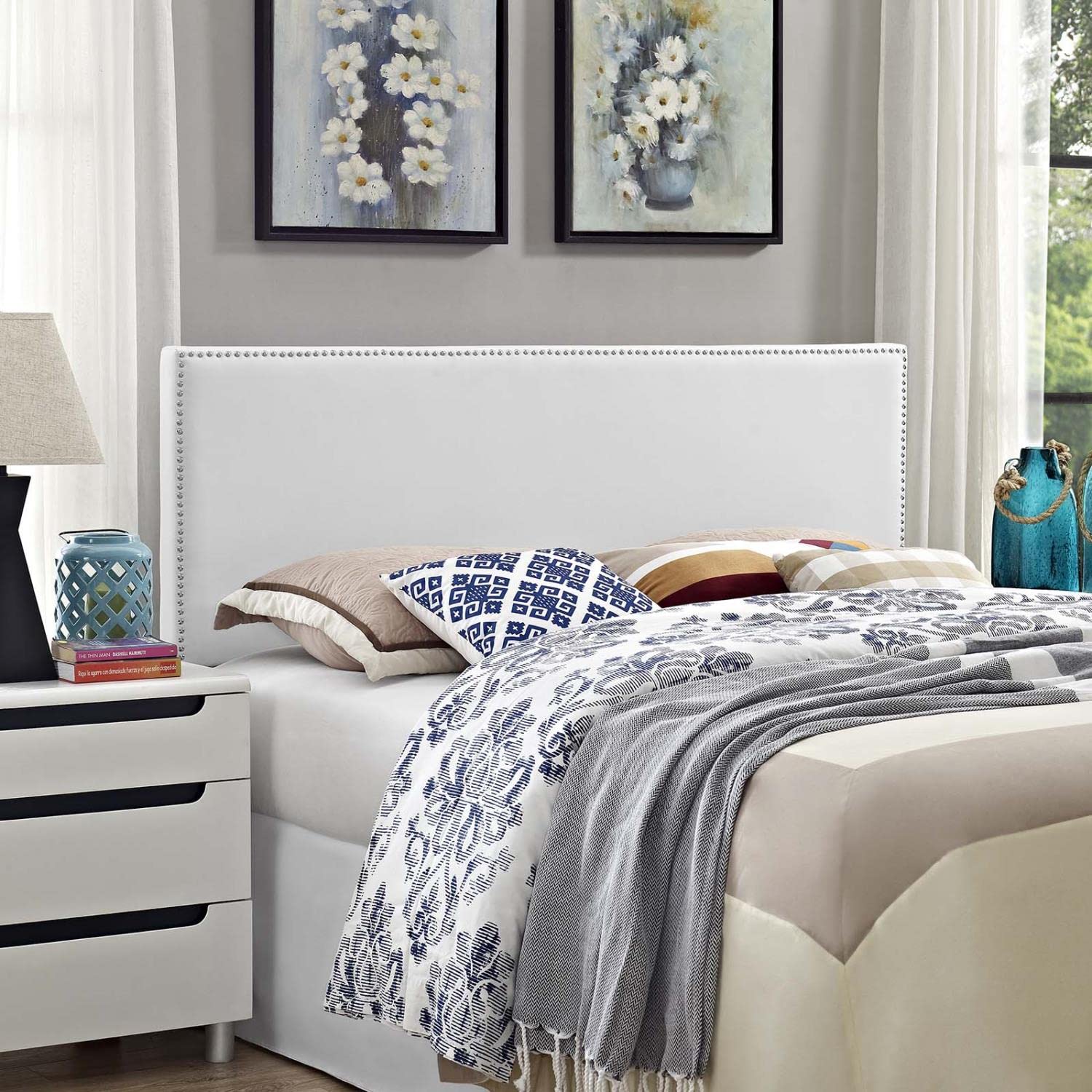 Modway Phoebe Faux Leather Upholstered Queen Headboard - Thumbnail 3