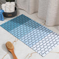 PANO AntiSkid Bathroom Mat 39x73 cm Aqua | Rubber Base NonSlip Shower Mat | Quick Dry Foot Mat for Bathroom, Wet Areas & Home