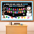 Winter Bulletin Board Decorations Set Christian Bible Verse Classroom Snowman Snowflakes Cutouts Winter Religious Bulletin Board