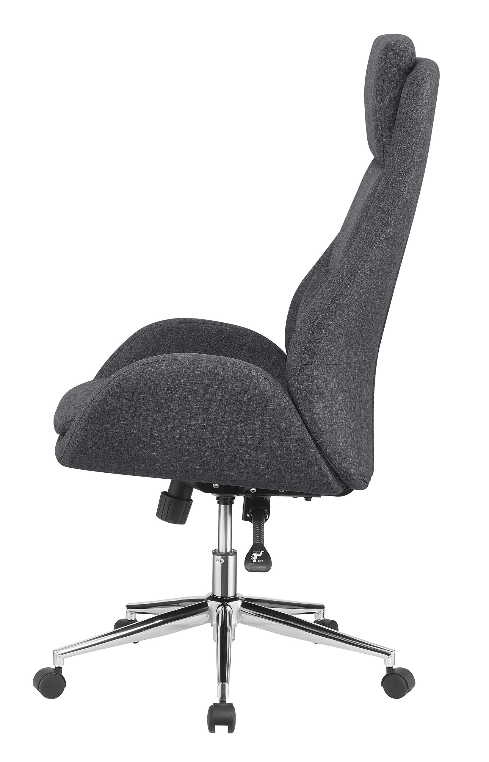 Coaster Furniture Upholstered Padded Seat Grey and Chrome Office Chair 23.5&quot; W x 30&quot; D x 46-49&quot; H 881150