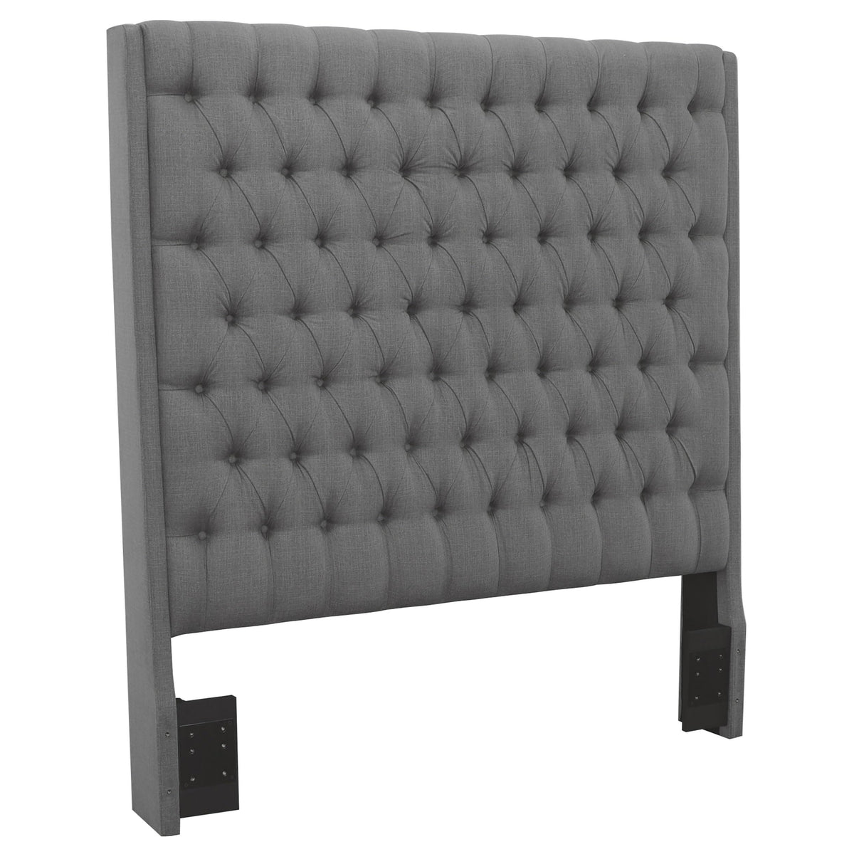Coaster Home Furnishings Camille Transitional 71-Inch Fabric Upholstered Panel Headboard For Bedroom Queen Size Grey 300621Qb1