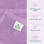 Dan River 100% Cotton Jumbo Bath Sheets - Ultra Soft & Absorbent Towels For Home, Spa, Gym 35   X70    -Lavender