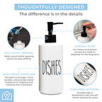 Heartland Home Porcelain 16Oz Kitchen Soap Dispenser. Detergent Dispenser Or Dish Soap Dispenser For Kitchen Sink. White Soap Di