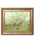 DECORARTS - The White Orchard, Vincent Van Gogh Art Reproduction. Giclee Prints Match with Golden Framed for Wall Decor. Picture