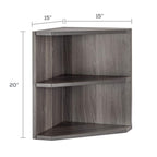 Mayline MNPOLGS Medina Shelved Corner Support for Use with 63" MNH63 and 72" MNH72 Hutch, (Qty. 1), Gray Steel Laminate