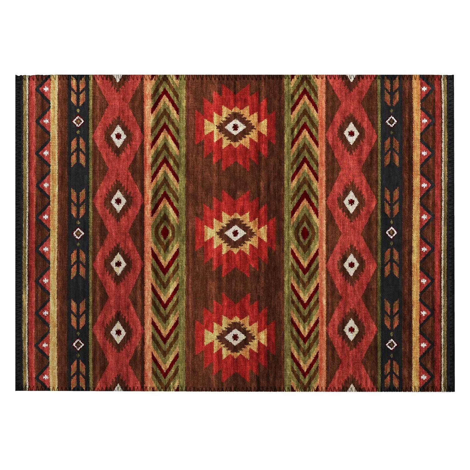 Phoenix Ph3 Brown Southwestern Rug Rectangle 10' X 14'
