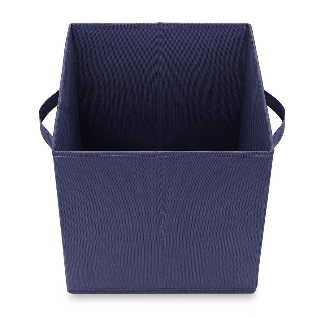 Casafield Set Of 6 Collapsible Fabric Cube Storage Bins, Navy Blue - 11'' Foldable Cloth Baskets For Shelves, Cubby Organizers &