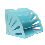 Hiyoo Office 5 Sections Desktop Inclined File Document Sorter Organizer Desk Organizer For Home Office Students Diy Organization