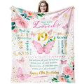 Birthday Gifts For 19 Year Old Female Throw Blanket 60''X50'', Best Birthday Gifts For 19 Year Old Girls, 19Th Birthday Gifts Fo