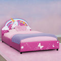 Delta Children Unicorn Upholstered Twin Bed, Pink