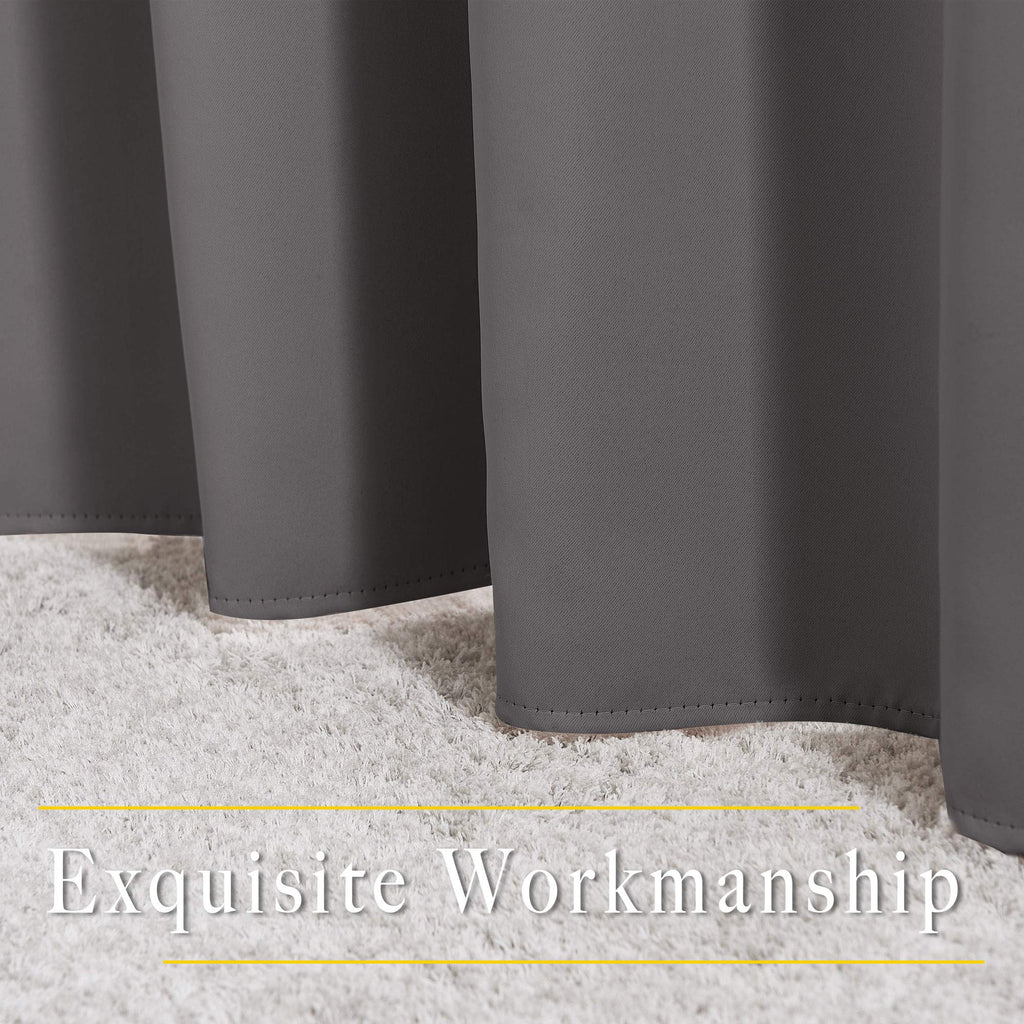 Nicetown Bedroom Blackout Curtains Panels - Window Treatment Thermal Insulated Solid Grommet Blackout For Living Room (Set Of 2,