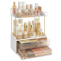SONGMICS 4-Layer Makeup Organizer, Skincare Organizer, 4 Dividers, Anti-Slip Design, Bathroom Counter Organizer, Versatile for V